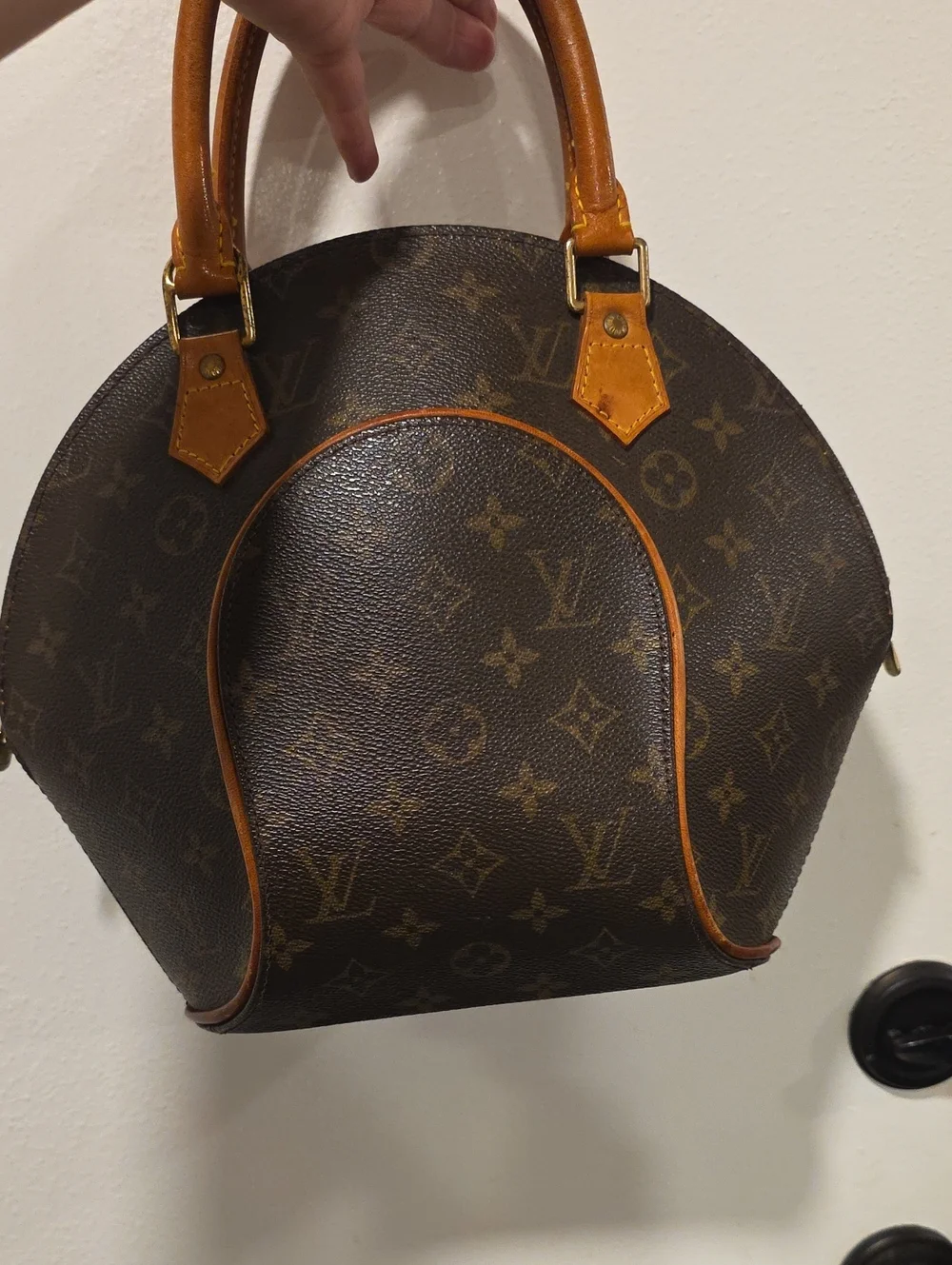 Louis Vuitton Monogram Dome Satchel in Brown with Tan Trim